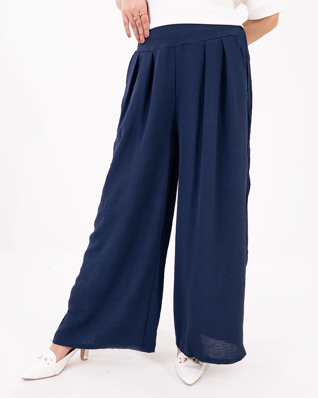 Blue Wide Leg Trouser