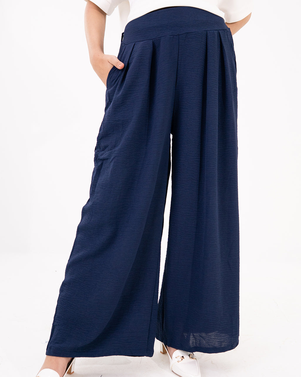 Blue Wide Leg Trouser