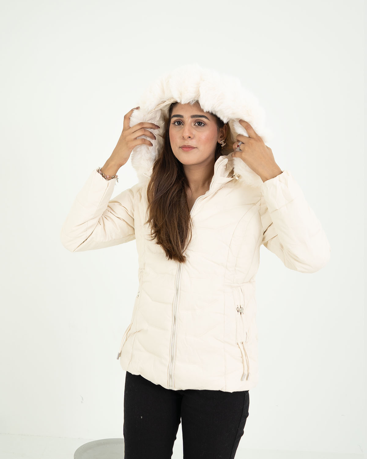 Beige Puffer Jacket