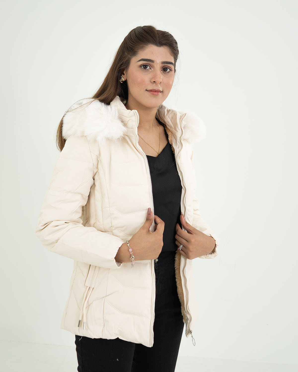 Beige Puffer Jacket