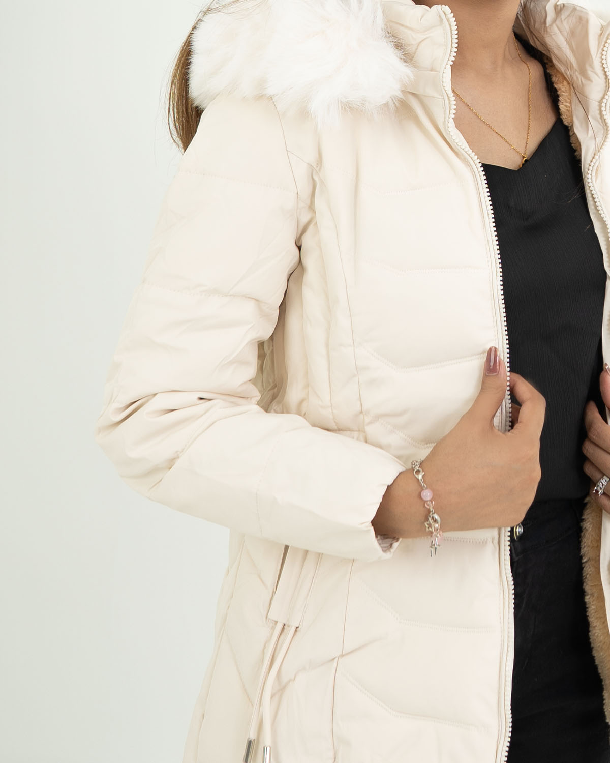 Beige Puffer Jacket