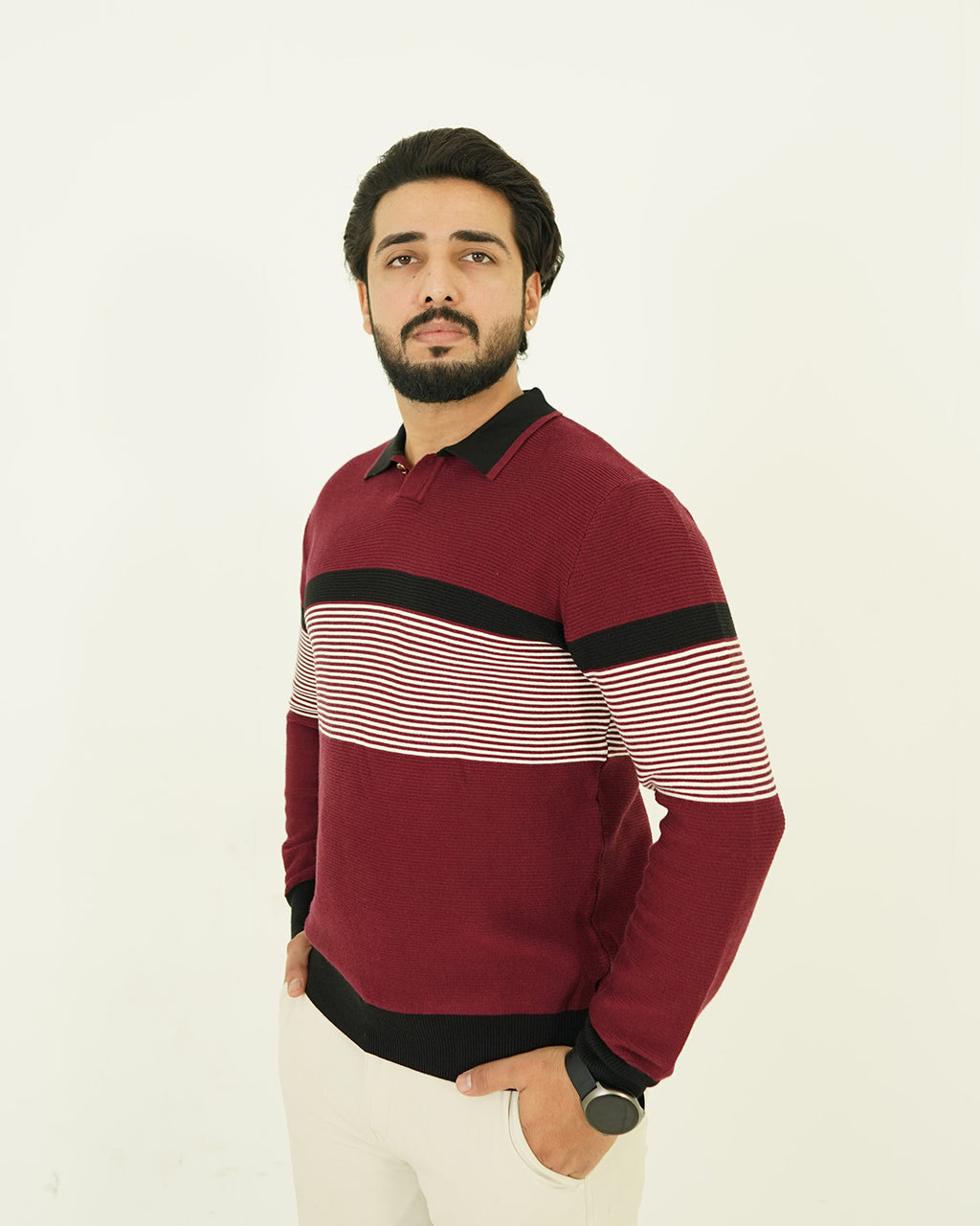 Lining Knit Sweater