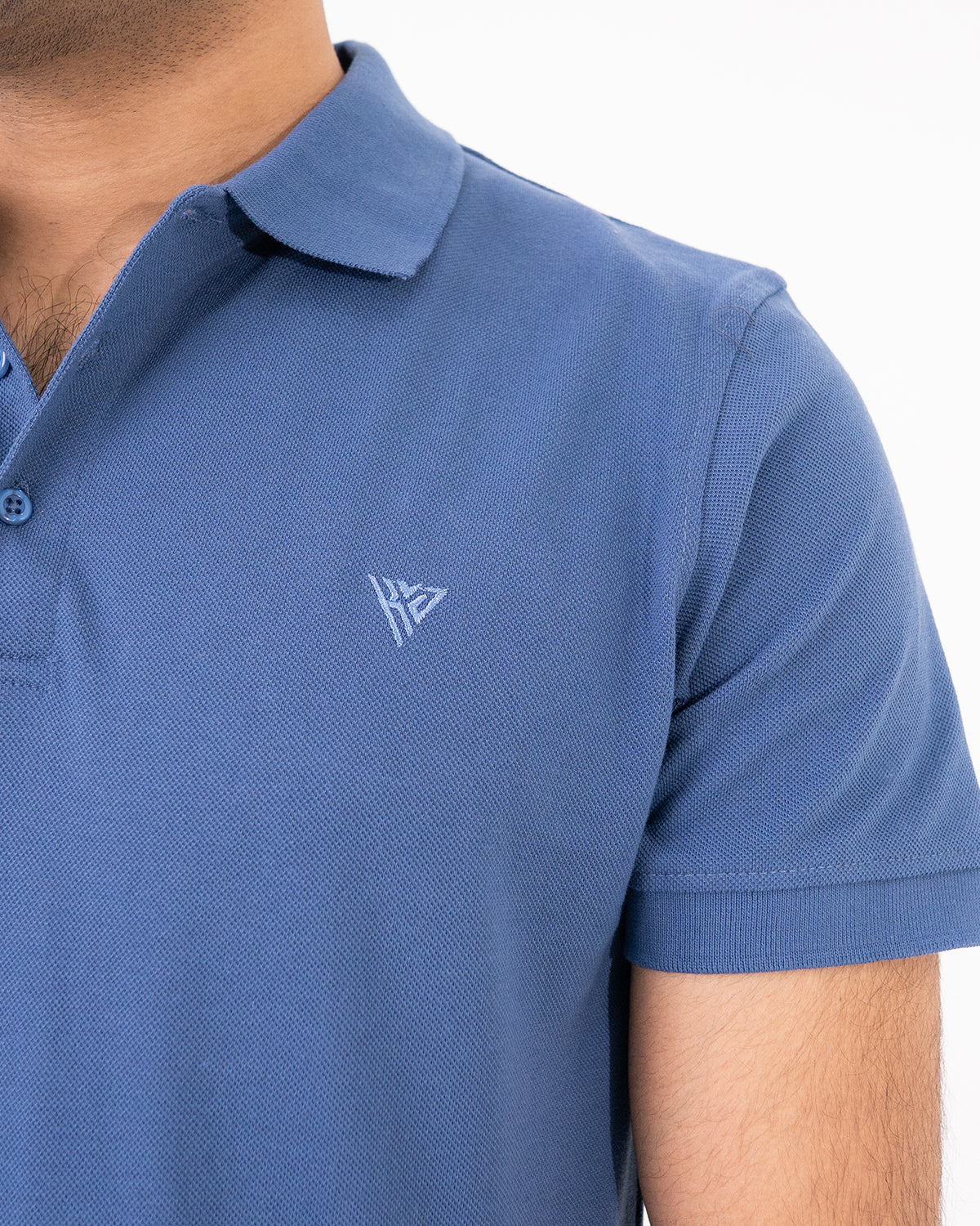 Steel Blue Knit Polo