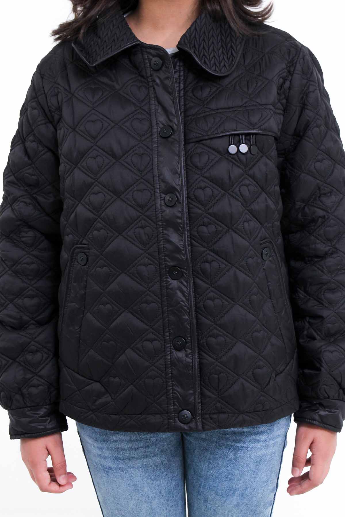 Girls' Black Quilted Jacket