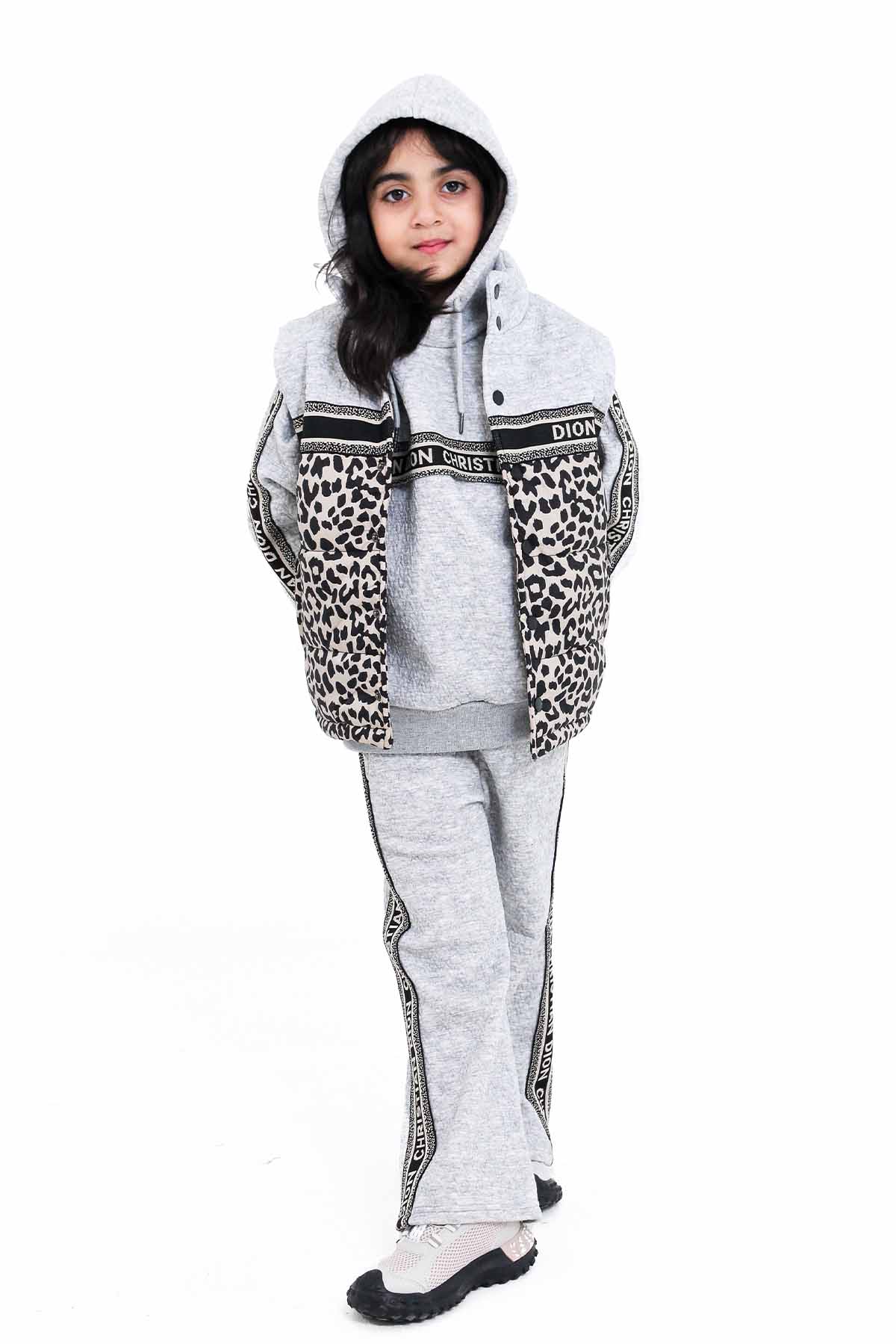 Leopard-Print Winter Tracksuit - 3-Piece