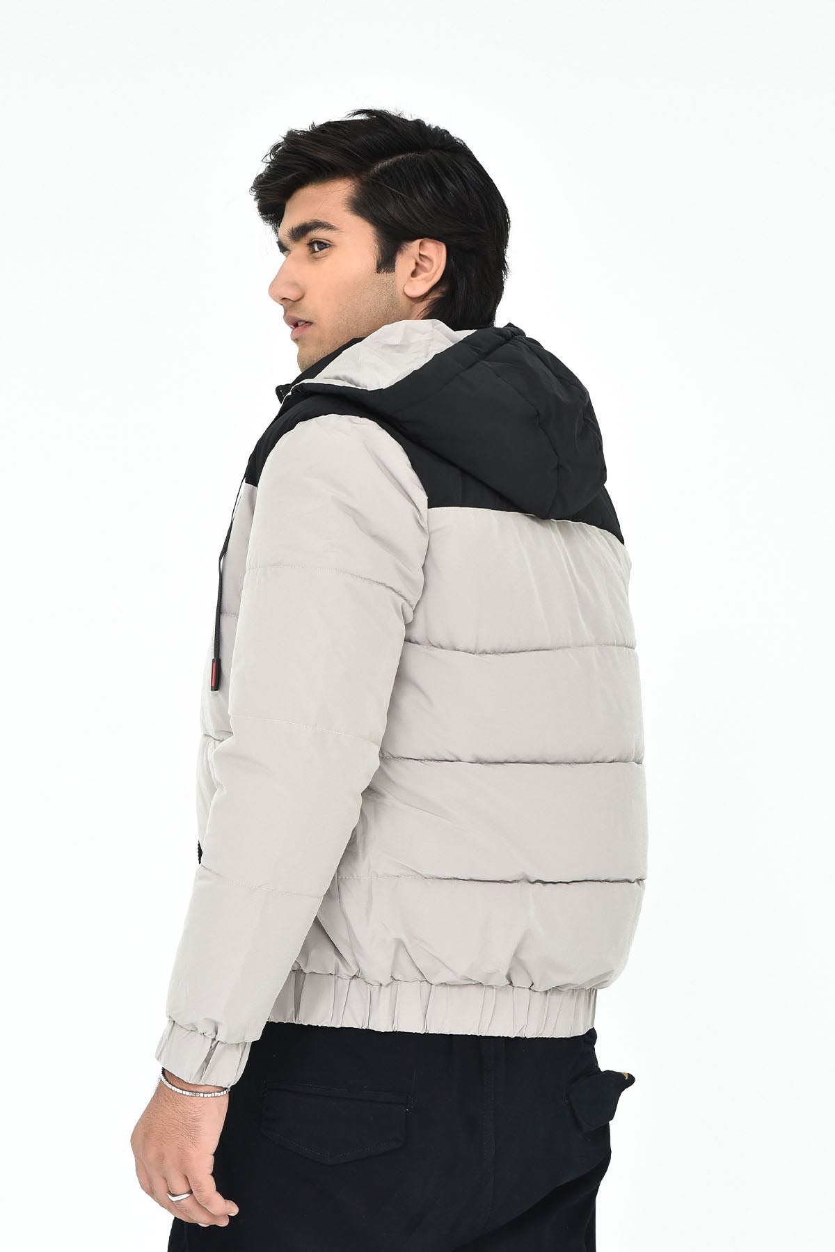 Men's Two-Tone Hooded Puffer Jacket