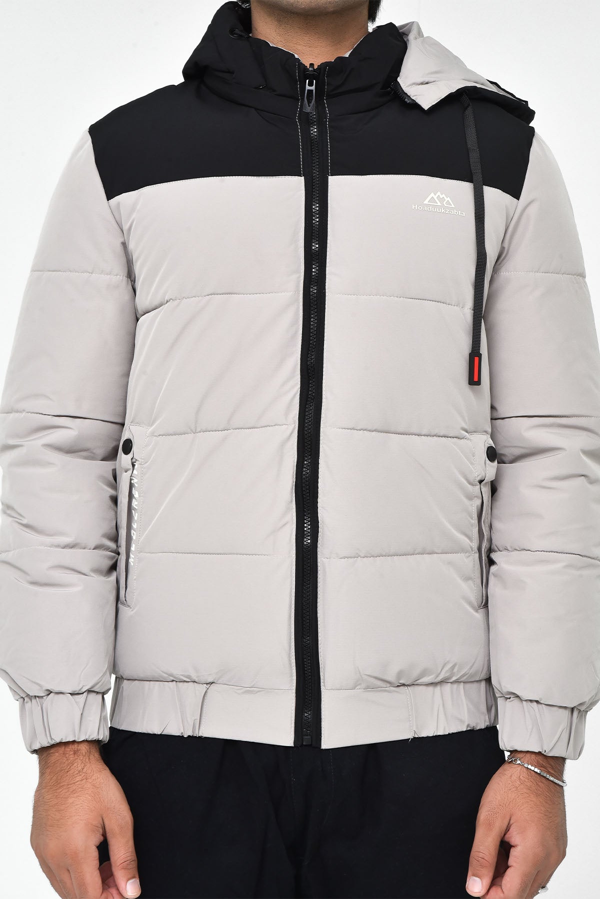 Men's Two-Tone Hooded Puffer Jacket