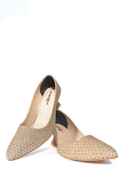 Glittering Gold Party Heels