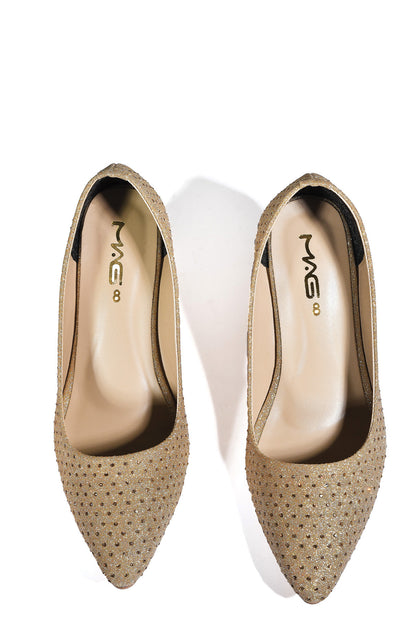 Glittering Gold Party Heels