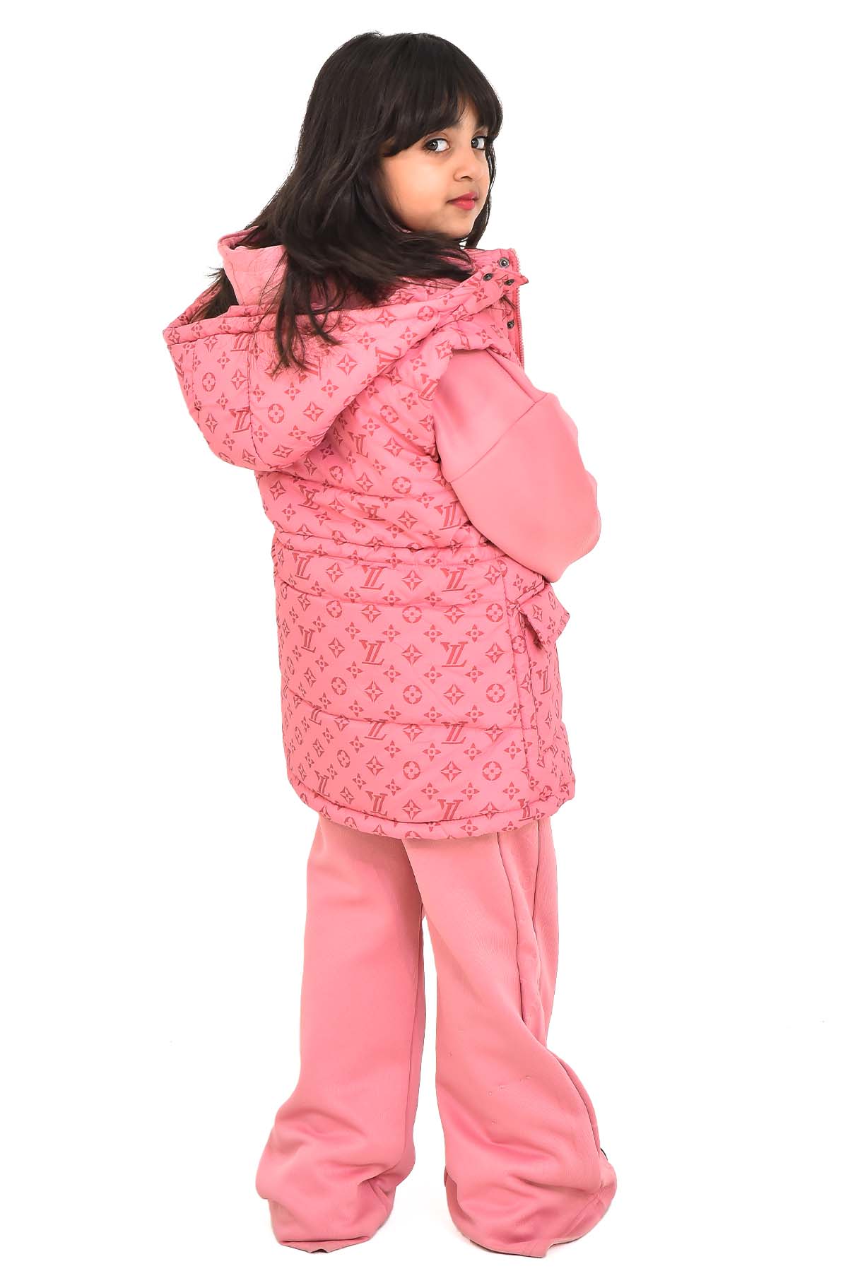 Pink Designer Kids Tracksuit - 3 Piece