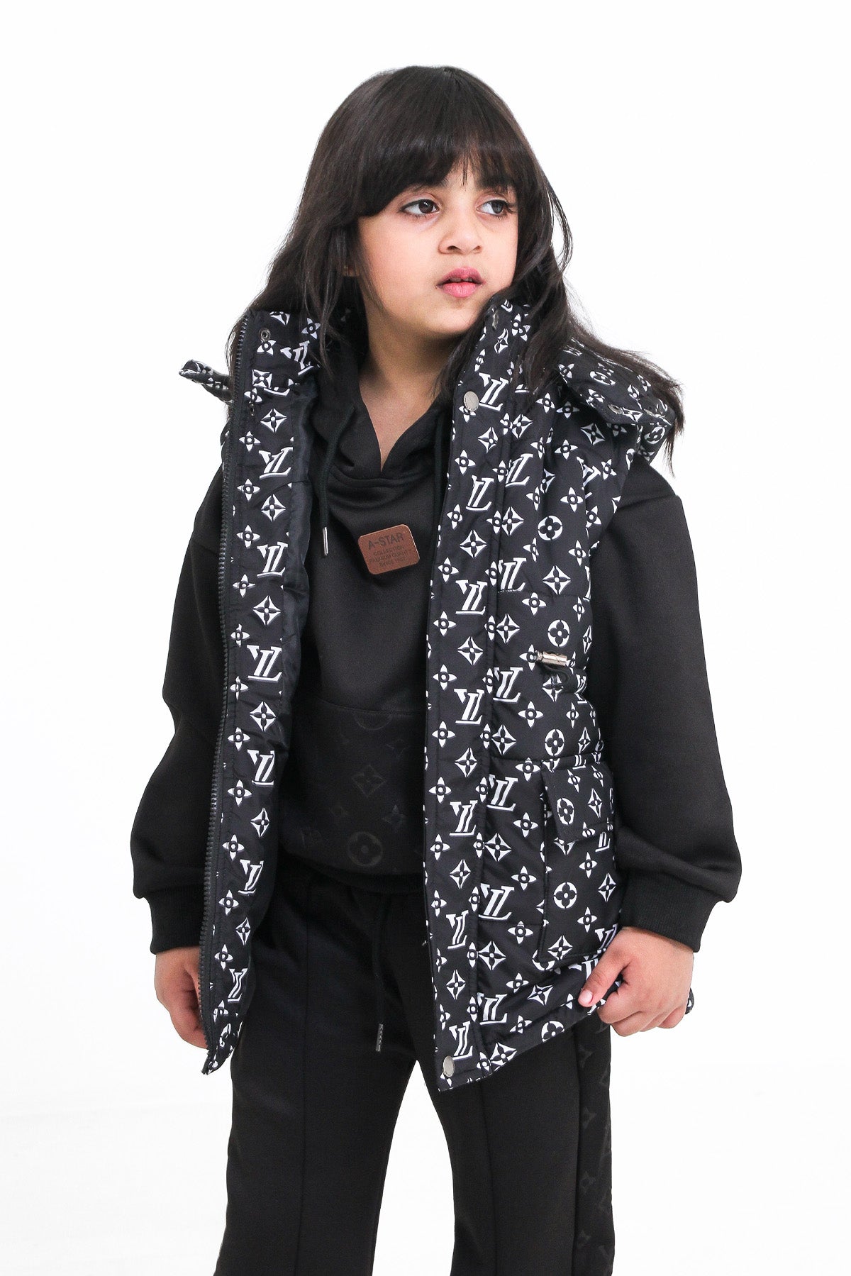 Printed Hooded Winter Set For kids