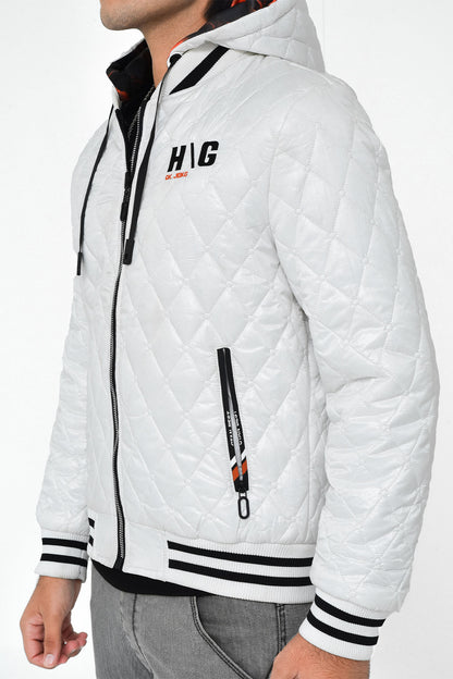 Men's Quilted Hooded Jacket