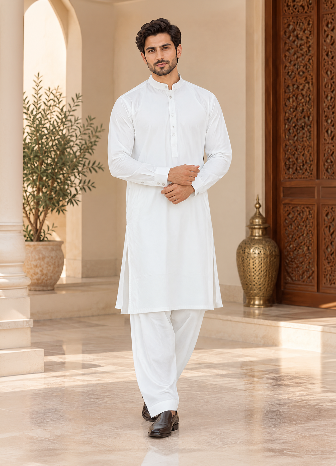 Off White Shalwar Kameez