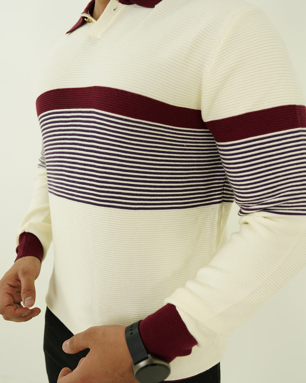 Lining Red Polo Sweater