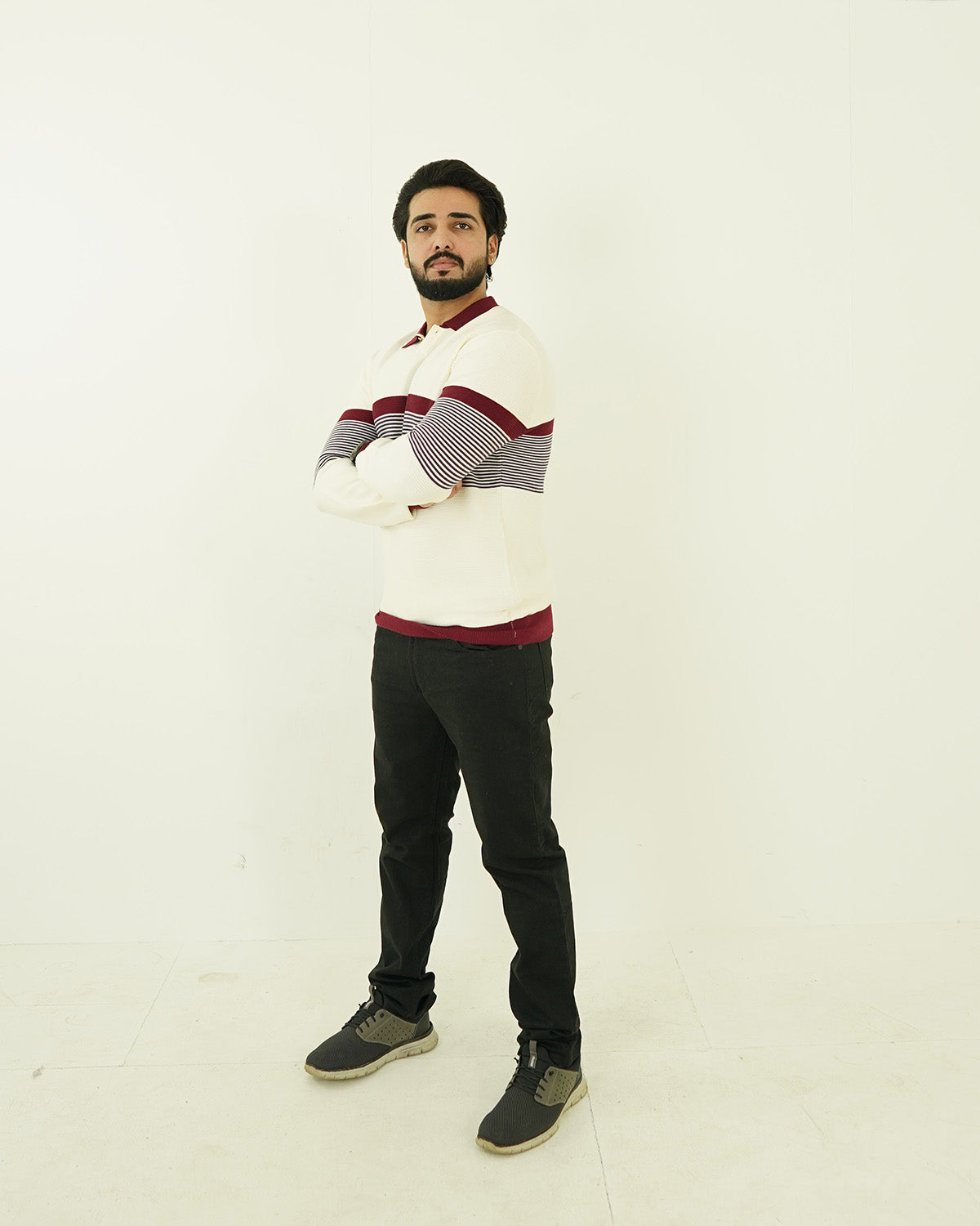 Lining Red Polo Sweater