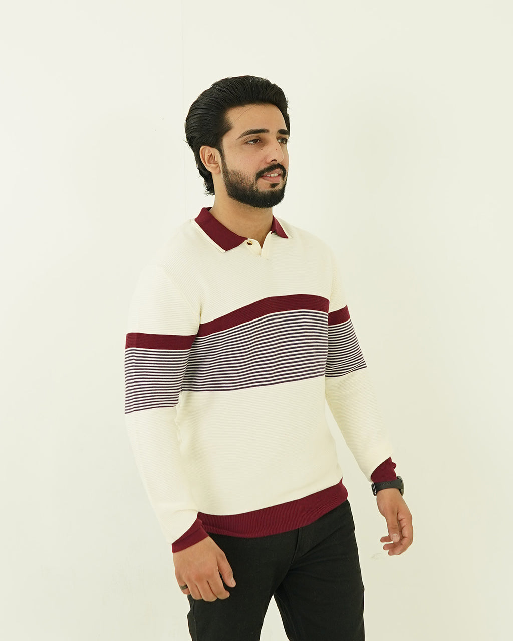 Lining Red Polo Sweater