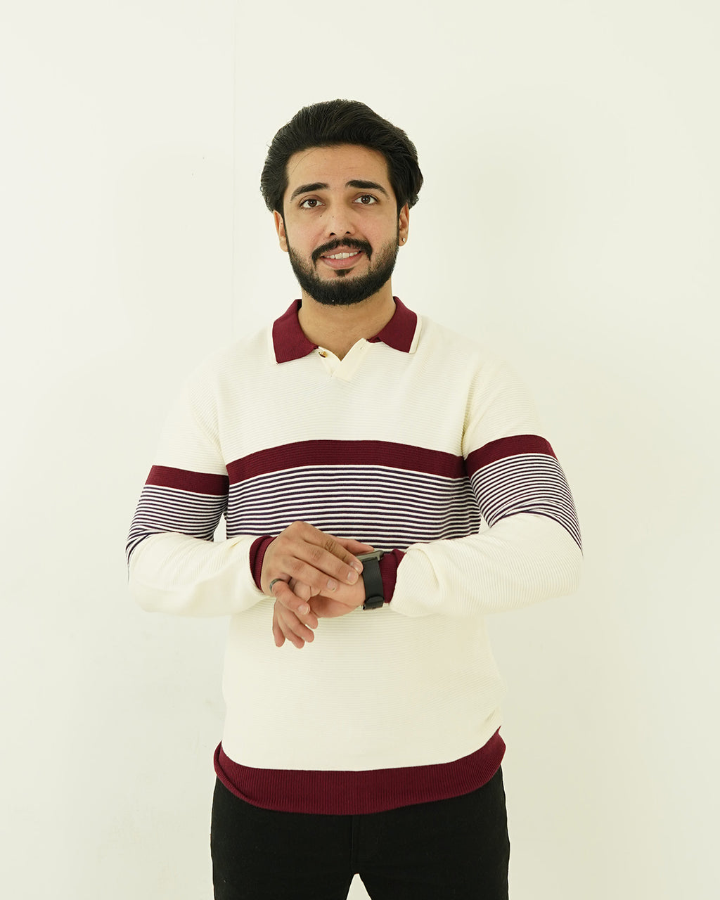 Lining Red Polo Sweater