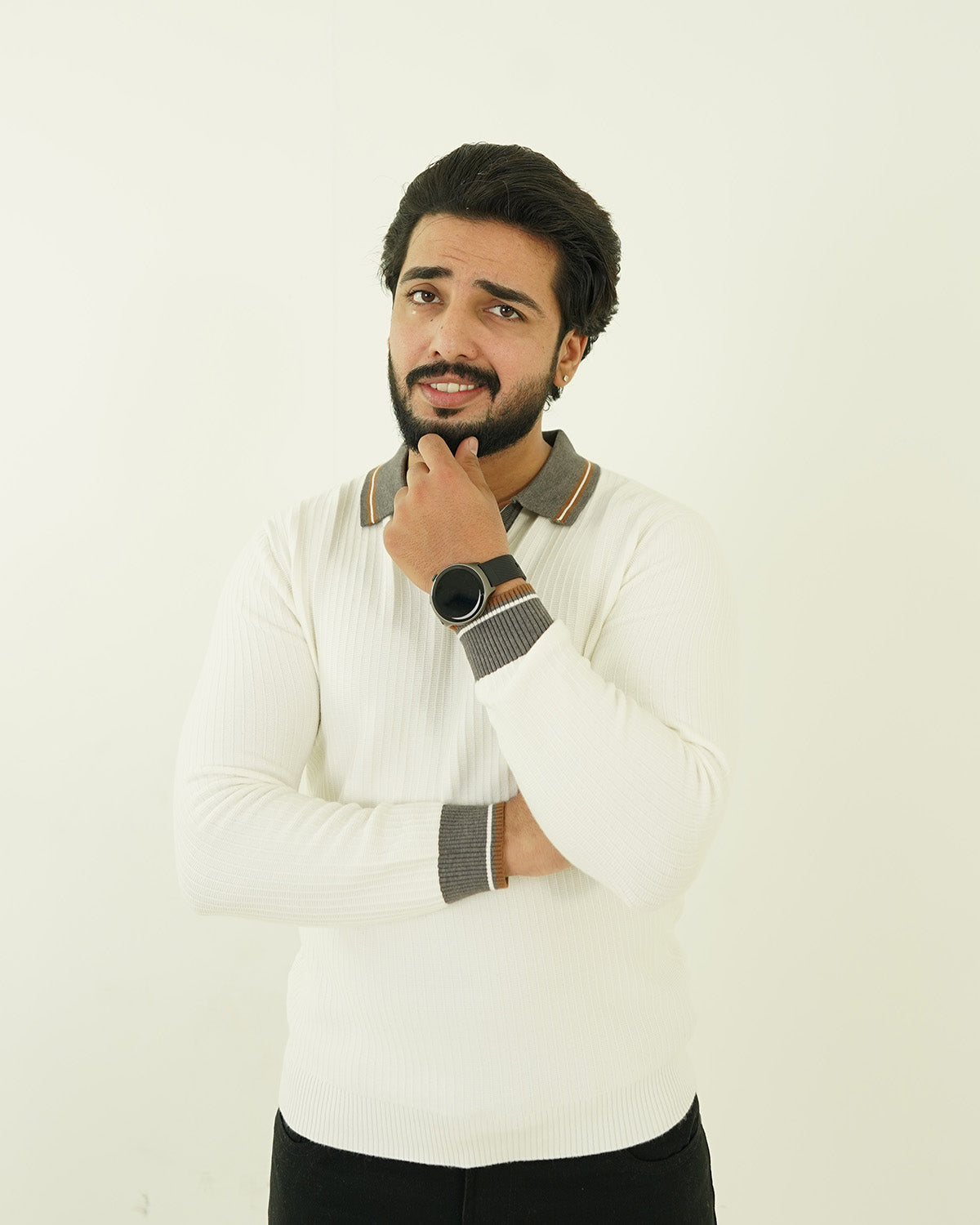 Creamwood Polo Sweater