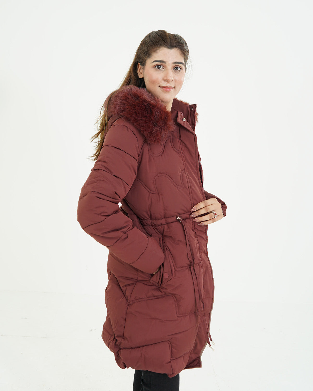 Maroon Puffer Jacket