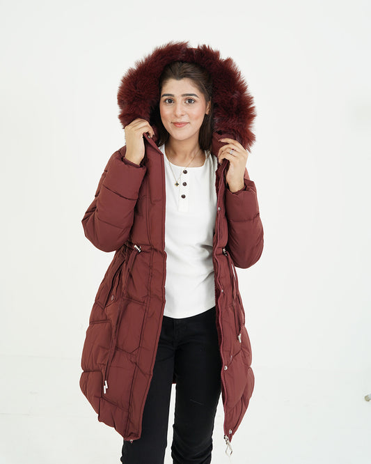 Maroon Puffer Jacket