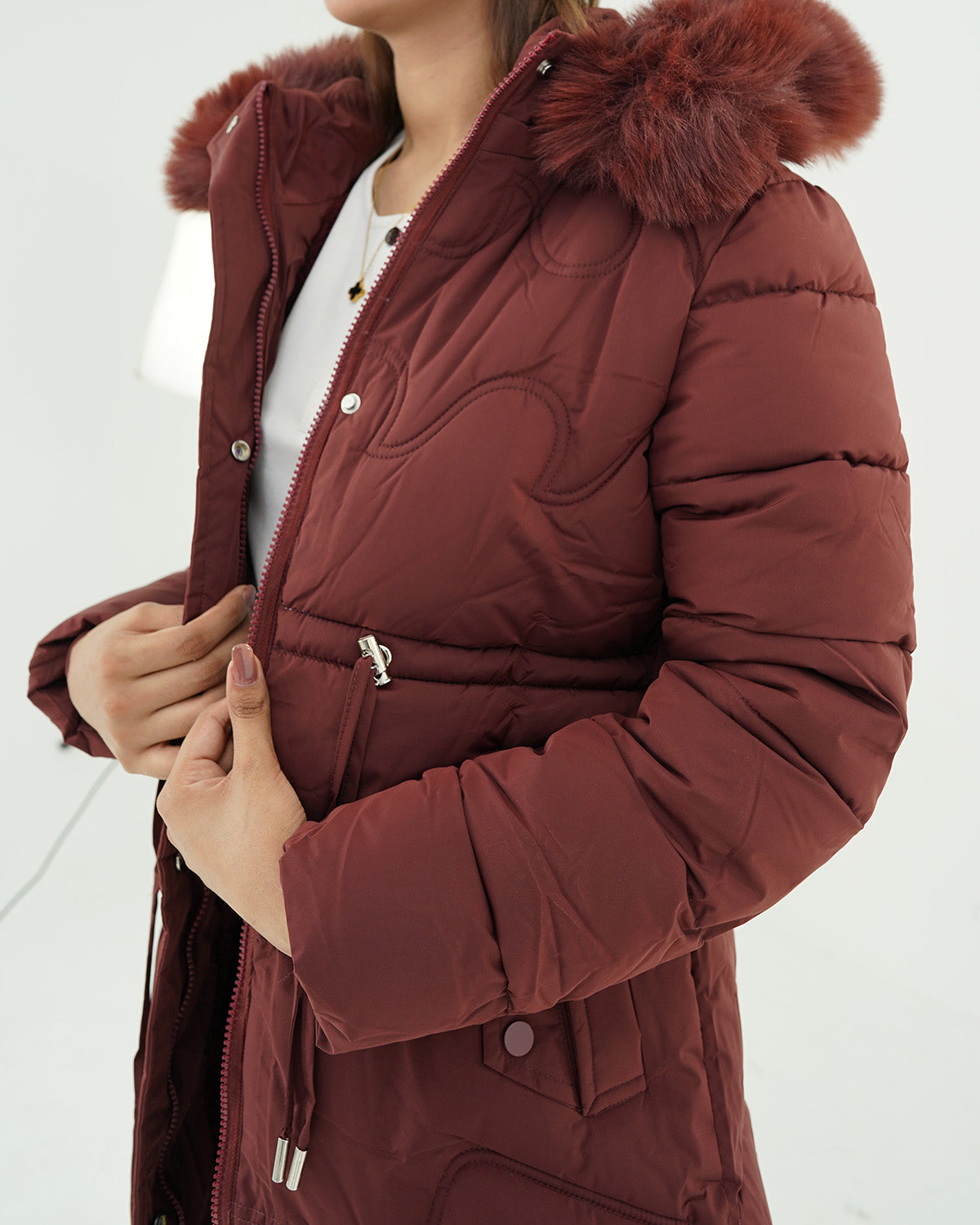 Maroon Puffer Jacket